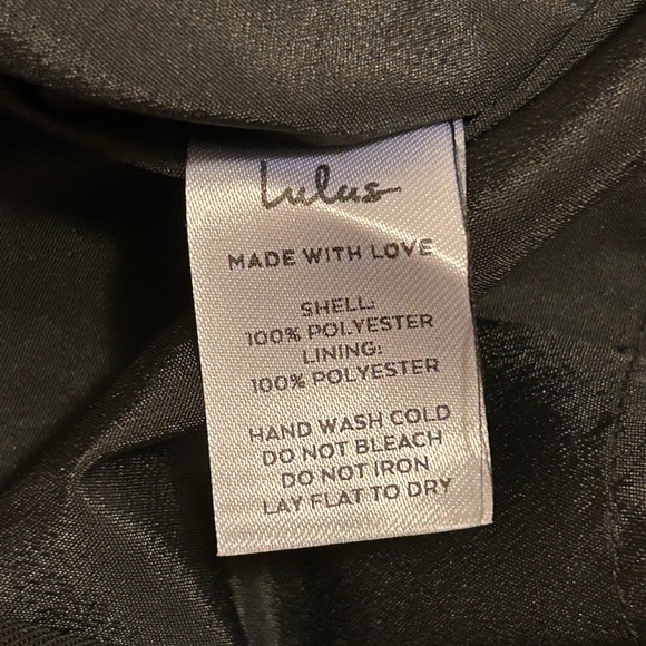 NWT Lulus Believe It or Knot Black Long Sleeve Tie-Front Skater Dress - Size XS - Picture 15 of 16